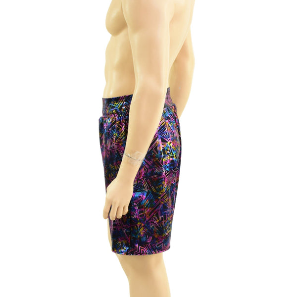 Mens Basketball Shorts with Pockets in Cyberspace - 3