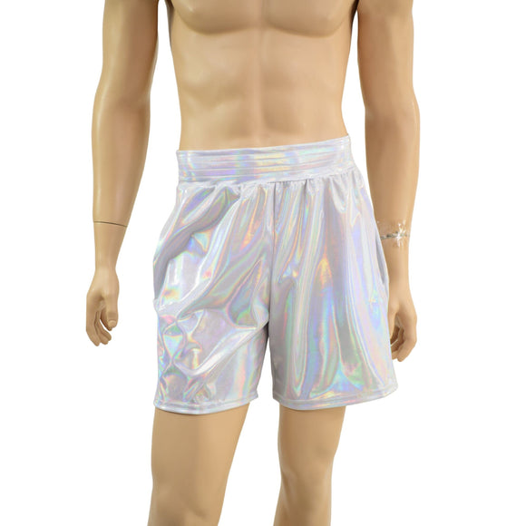 Mens Basketball Shorts with Pockets in Flashbulb - Coquetry Clothing