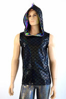 Mens Black & Glow Worm Dragon Hoodie - Coquetry Clothing