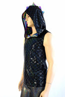 Mens Black & Glow Worm Dragon Hoodie - Coquetry Clothing