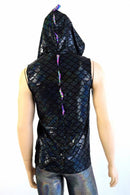 Mens Black & Glow Worm Dragon Hoodie - Coquetry Clothing