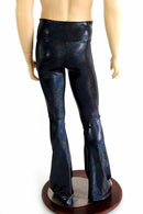 Mens Black Holographic Bootcut Pants - Coquetry Clothing