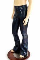 Mens Black Holographic Bootcut Pants - Coquetry Clothing