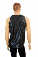 Mens Black Merman Scale Muscle Tank - Coquetry Clothing