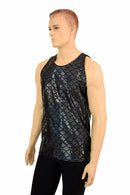 Mens Black Merman Scale Muscle Tank - Coquetry Clothing