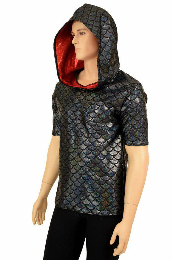Mens Black & Red Dragon Hoodie - Coquetry Clothing