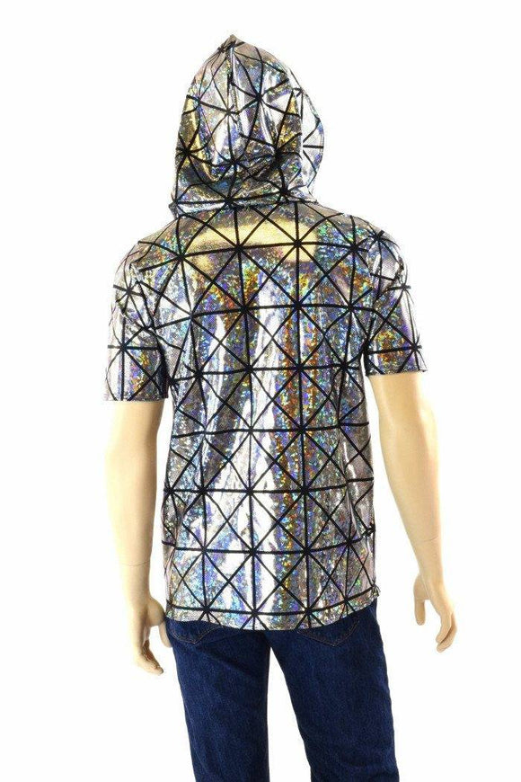 Mens Black & Silver Hoodie - Coquetry Clothing