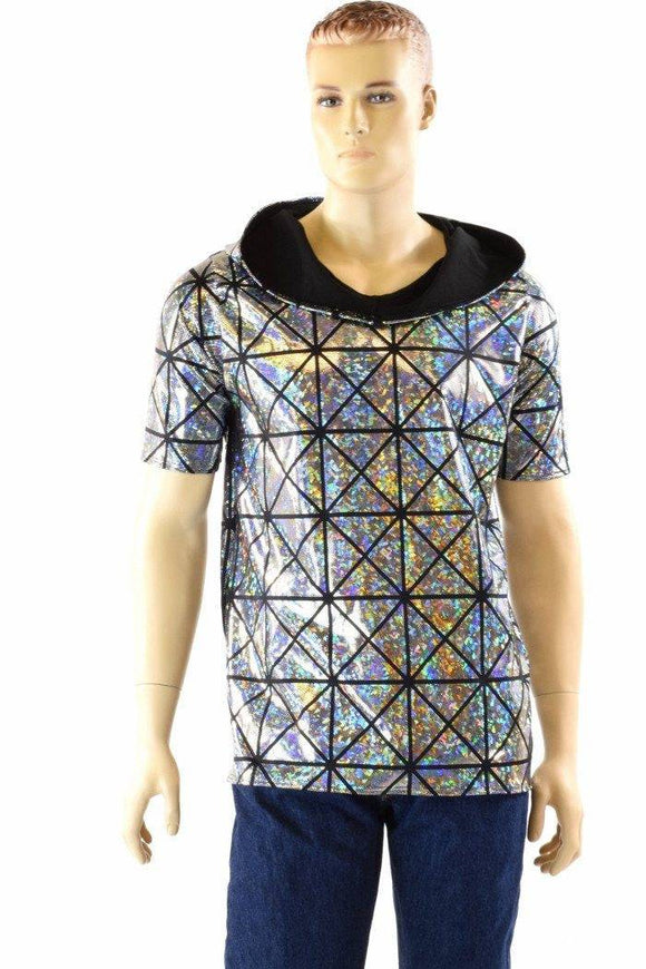 Mens Black & Silver Hoodie - Coquetry Clothing