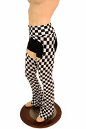 Mens Black & White Check Bootcut Chaps - 5