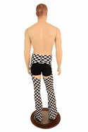 Mens Black & White Check Bootcut Chaps - 7
