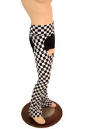 Mens Black & White Check Bootcut Chaps - 3
