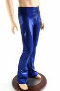Mens Blue Bootcut Pants - 4