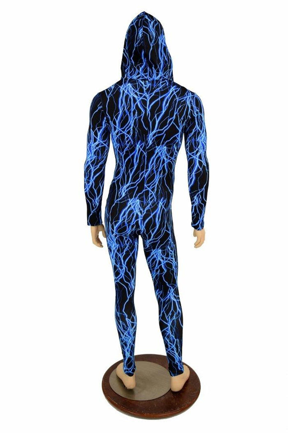 Mens Blue Lightning Catsuit - Coquetry Clothing