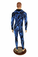 Mens Blue Lightning Catsuit - Coquetry Clothing