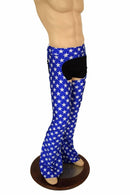 Mens Blue & White Star Bootcut Chaps - Coquetry Clothing