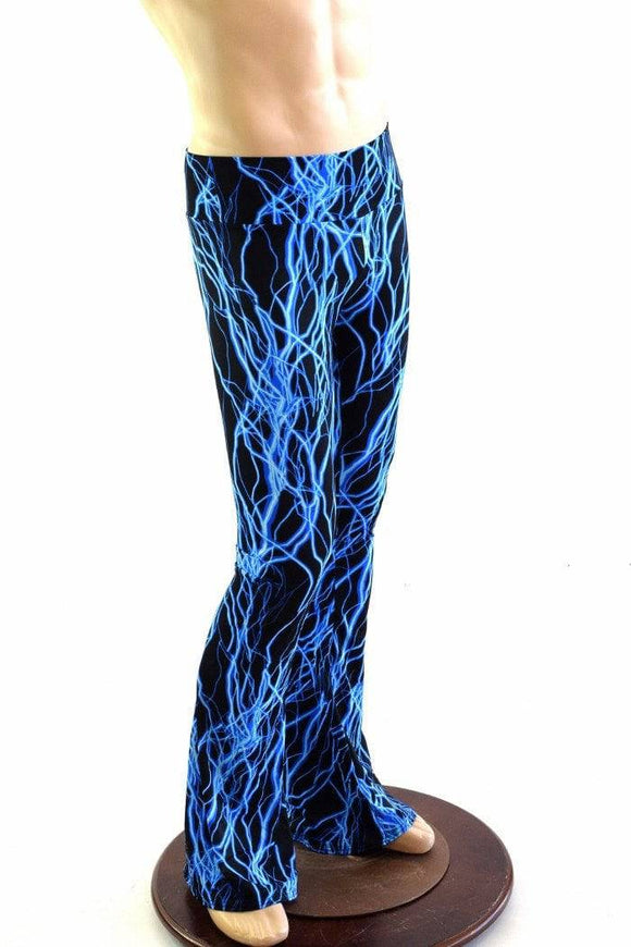 Mens Bootcut Leggings in Neon Lightning - Coquetry Clothing