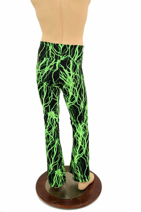 Mens Bootcut Leggings in Neon Lightning - Coquetry Clothing