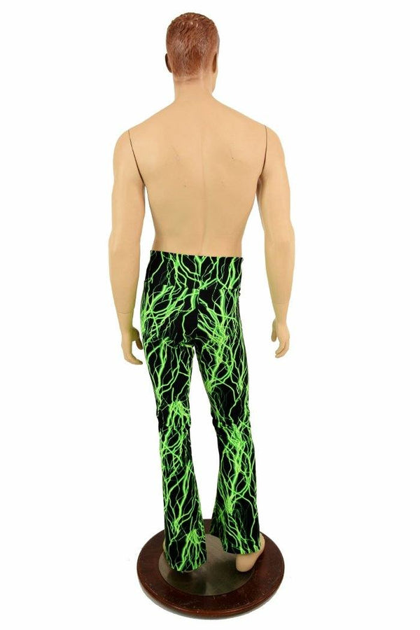 Mens Bootcut Leggings in Neon Lightning - 10