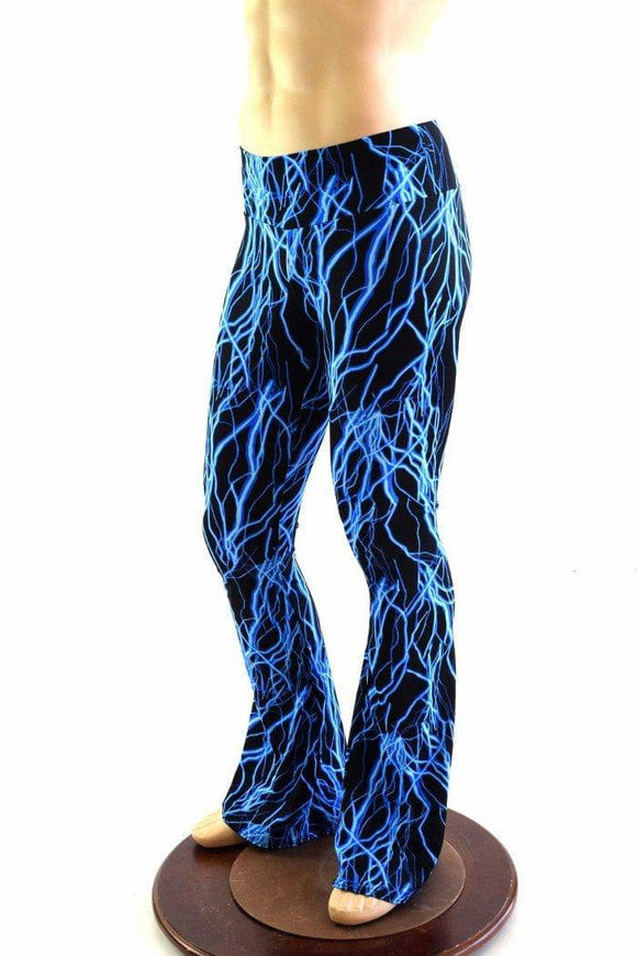 Mens Bootcut Leggings in Neon Lightning - Coquetry Clothing