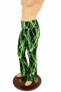 Mens Bootcut Leggings in Neon Lightning - 8