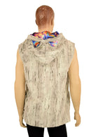 Mens Cat Ear Minky Faux Fur Hooded Vest - Coquetry Clothing