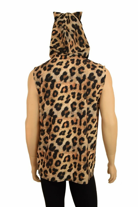 Mens Cat Ear Sleeveless Hoodie - Coquetry Clothing