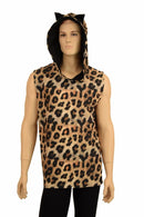 Mens Cat Ear Sleeveless Hoodie - Coquetry Clothing
