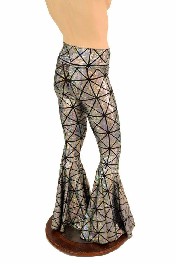 Mens Cracked Tile Bell Bottom Flares - Coquetry Clothing