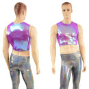 Mens Crew Neck Crop Top in Plumeria - Coquetry Clothing