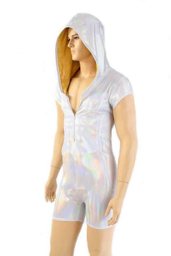 Mens Flashbulb Romper with Zipper - Coquetry Clothing