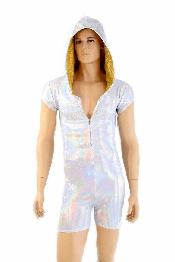 Mens Flashbulb Romper with Zipper - Coquetry Clothing