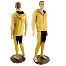 Mens Fully Lined Zipper Front Hooded Vest with Pockets - Coquetry Clothing