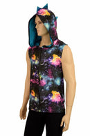 Mens Galaxy & Peacock Dragon Hoodie - Coquetry Clothing