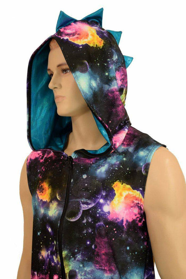 Mens Galaxy & Peacock Dragon Hoodie - 8