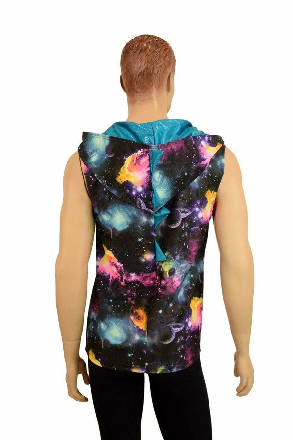Mens Galaxy & Peacock Dragon Hoodie - 6