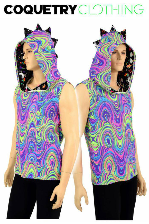 Mens Glow Worm Dragon Hoodie - Coquetry Clothing