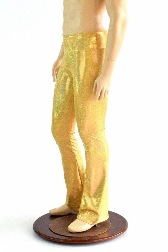 Mens Gold Bootcut Pants - Coquetry Clothing