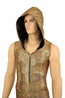 Mens Gold Fish Scale Catsuit - Coquetry Clothing