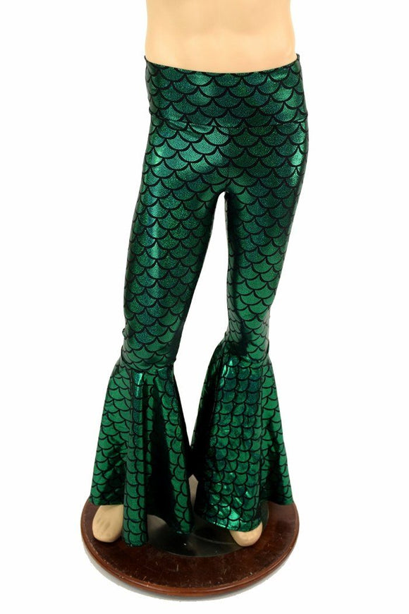 Mens Green Bell Bottom Flares - Coquetry Clothing