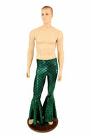 Mens Green Bell Bottom Flares - Coquetry Clothing