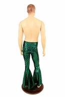 Mens Green Bell Bottom Flares - Coquetry Clothing