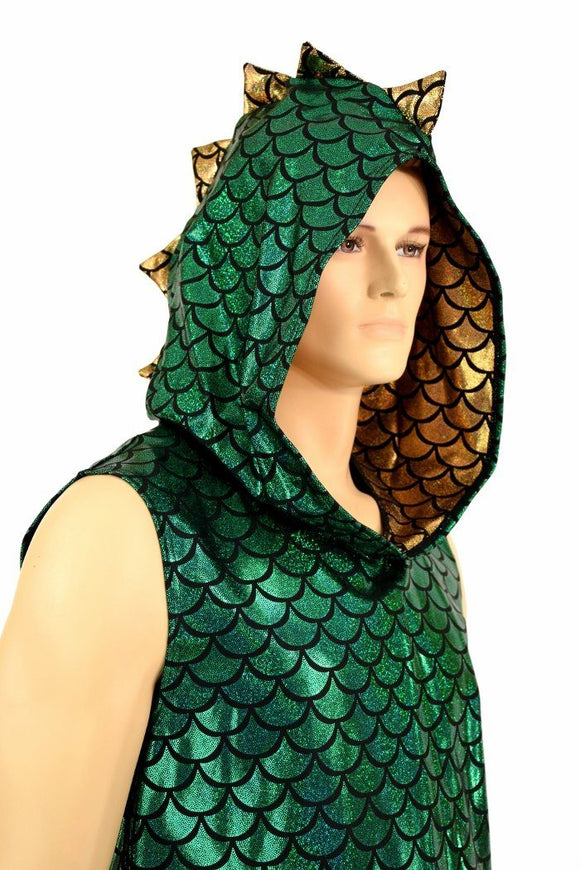 Mens Green Dragon Hoodie - Coquetry Clothing