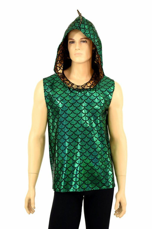 Mens Green Dragon Hoodie - Coquetry Clothing