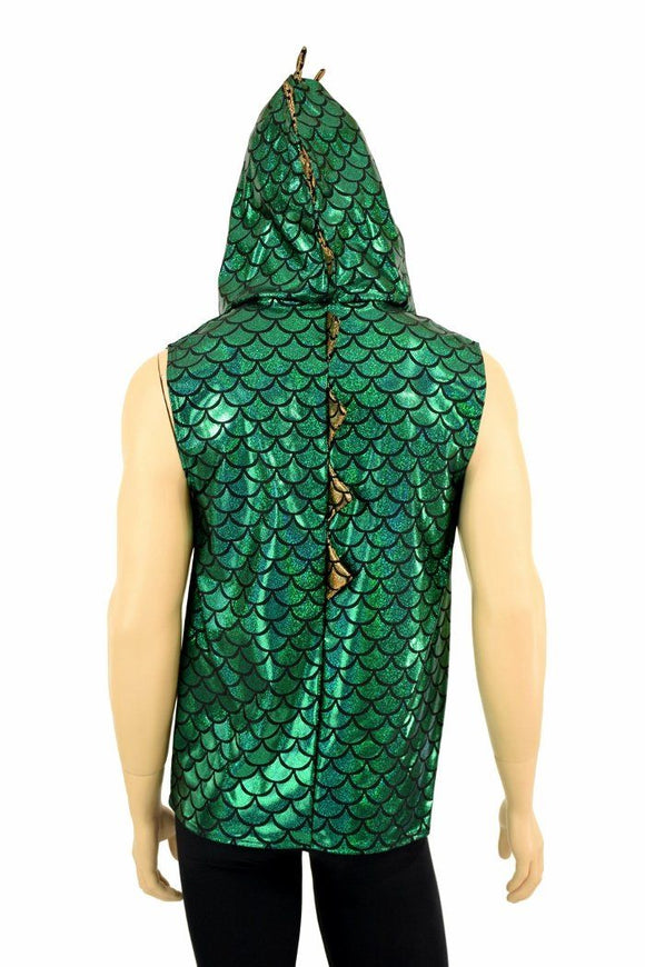 Mens Green Dragon Hoodie - Coquetry Clothing