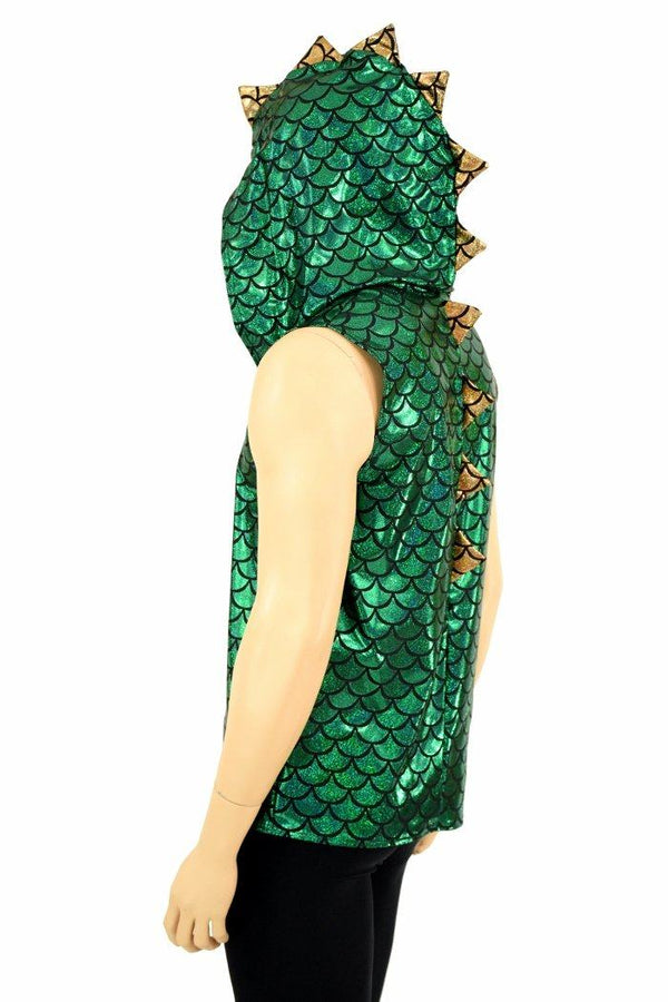 Mens Green Dragon Hoodie - 5