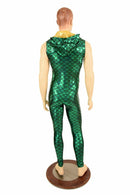 Mens Green Dragon Scale Catsuit - Coquetry Clothing