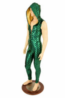 Mens Green Dragon Scale Catsuit - Coquetry Clothing