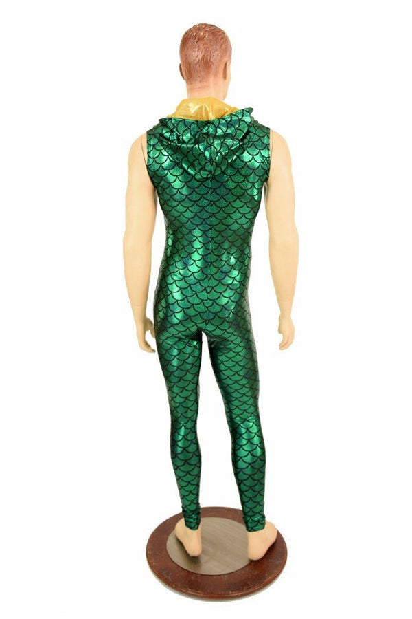 Mens Green Dragon Scale Catsuit - 5