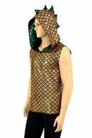 Mens Green & Gold Dragon Hoodie - Coquetry Clothing