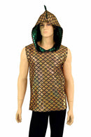 Mens Green & Gold Dragon Hoodie - Coquetry Clothing
